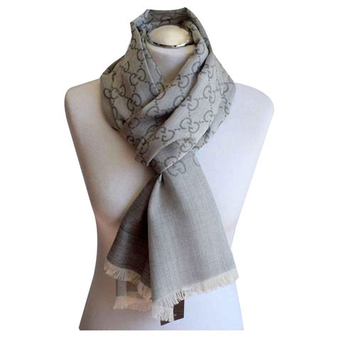 grey gucci scarf women's|authentic gucci silk scarf.